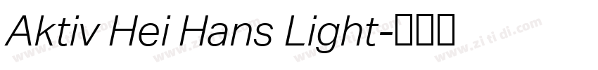 Aktiv Hei Hans Light字体转换